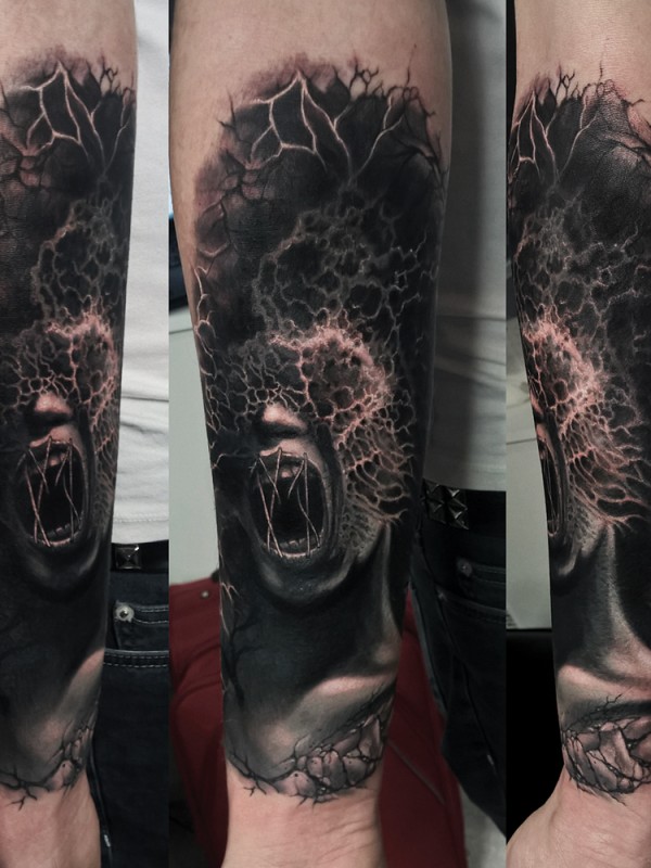 Baks - horror style|  Tatuaz w Caffeine Tattoo 